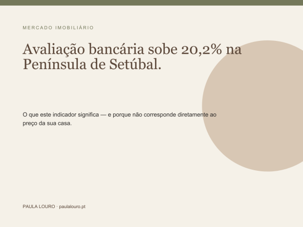 Avaliação bancária da habitação na Península de Setúbal em setembro de 2026